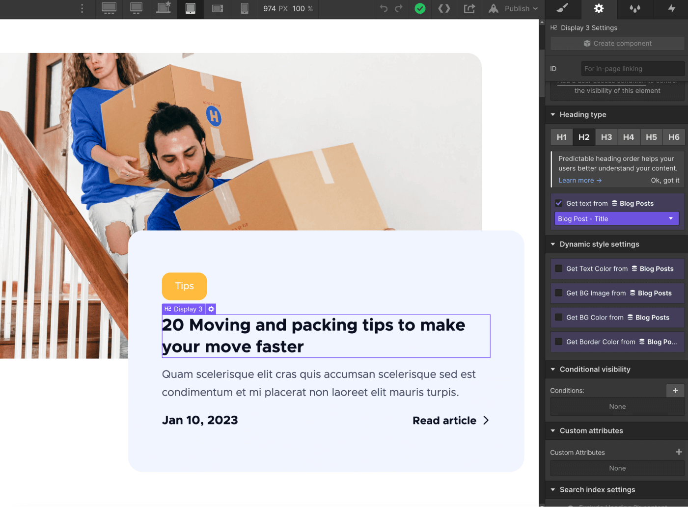 CMS Content - Movers X Webflow Template